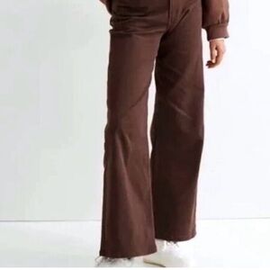 DIVIDED by H&M Wide Leg High Rise Brown Denim Jeans